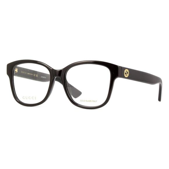 Gucci GG1340O 001 Black Rectangular 54mm Women's Eyeglasses - Picture 1 of 11